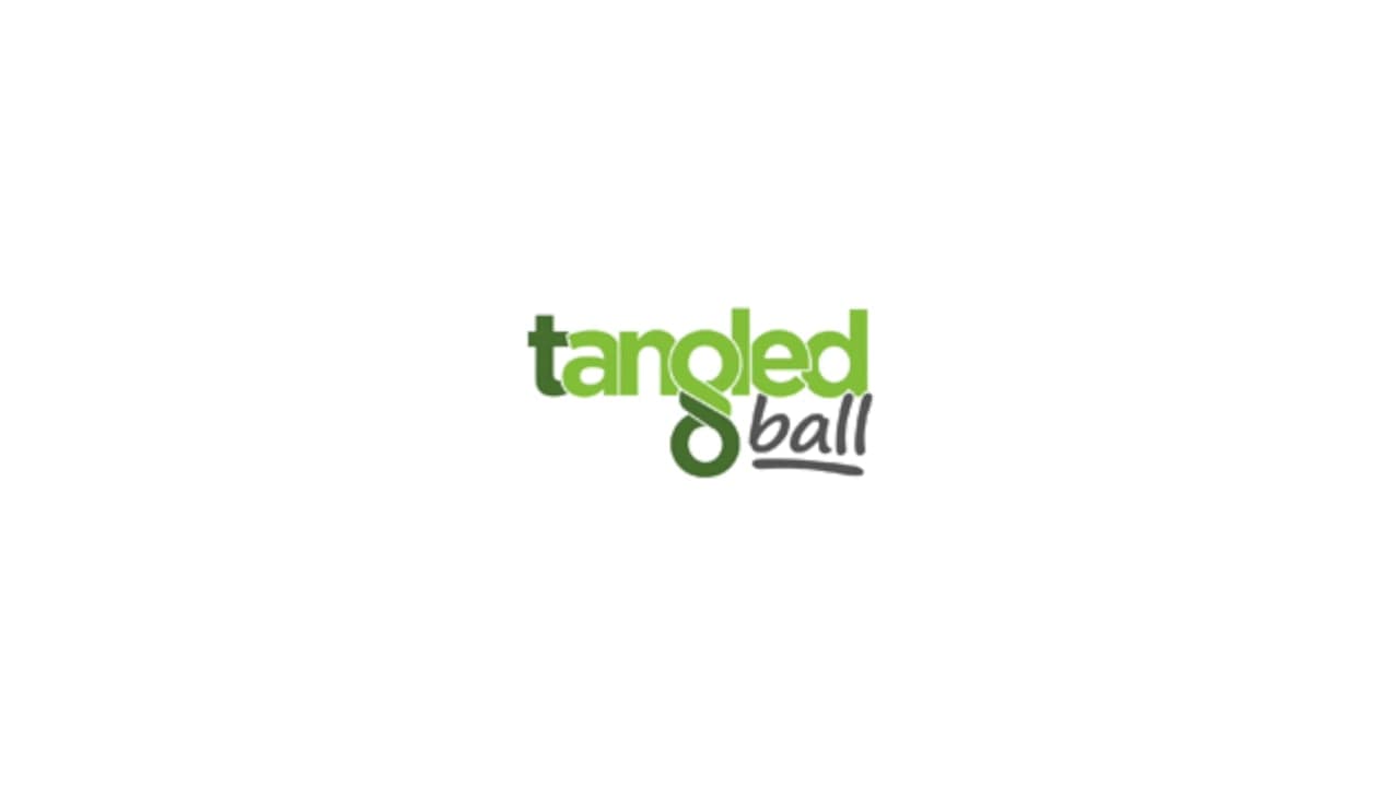 Title frame from the Tangled Ball brand film